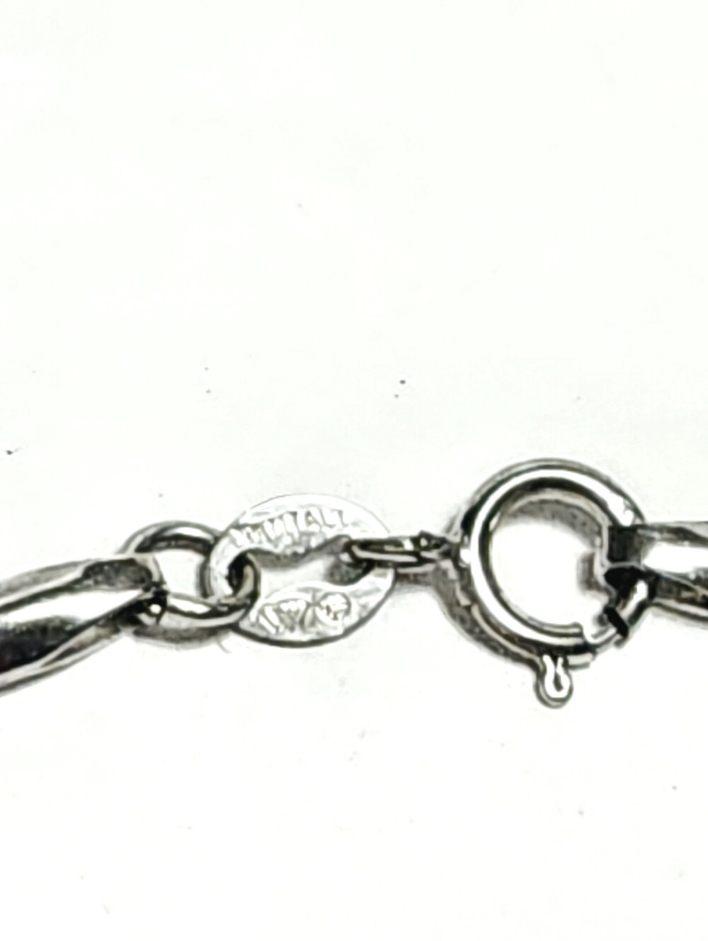 10K White Gold Rope & Balls Chain Anklet size 10.5" Italy - Picture 9 of 10